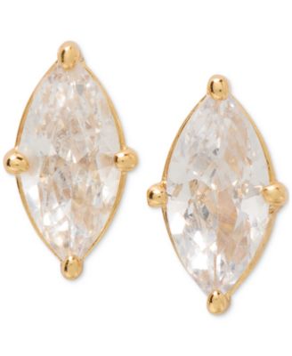 kate spade new york - Gold-Tone Cubic Zirconia Marquise Stud Earrings