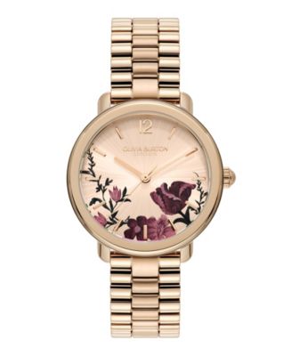 Olivia Burton Rose Gold Floral Watch Olivia Burton Ladies main image 3