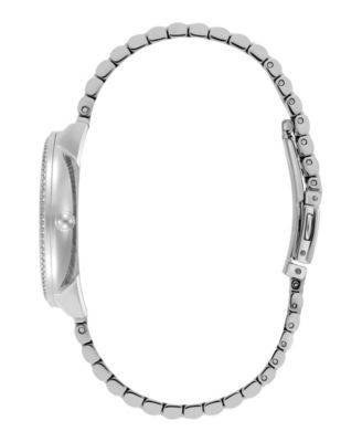 Women's Ice Burst Silver-Tone Stainless Steel Bracelet Watch 35mm