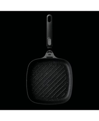 GEM 10" Nonstick Square Grill Pan, Detachable Handle, Grey