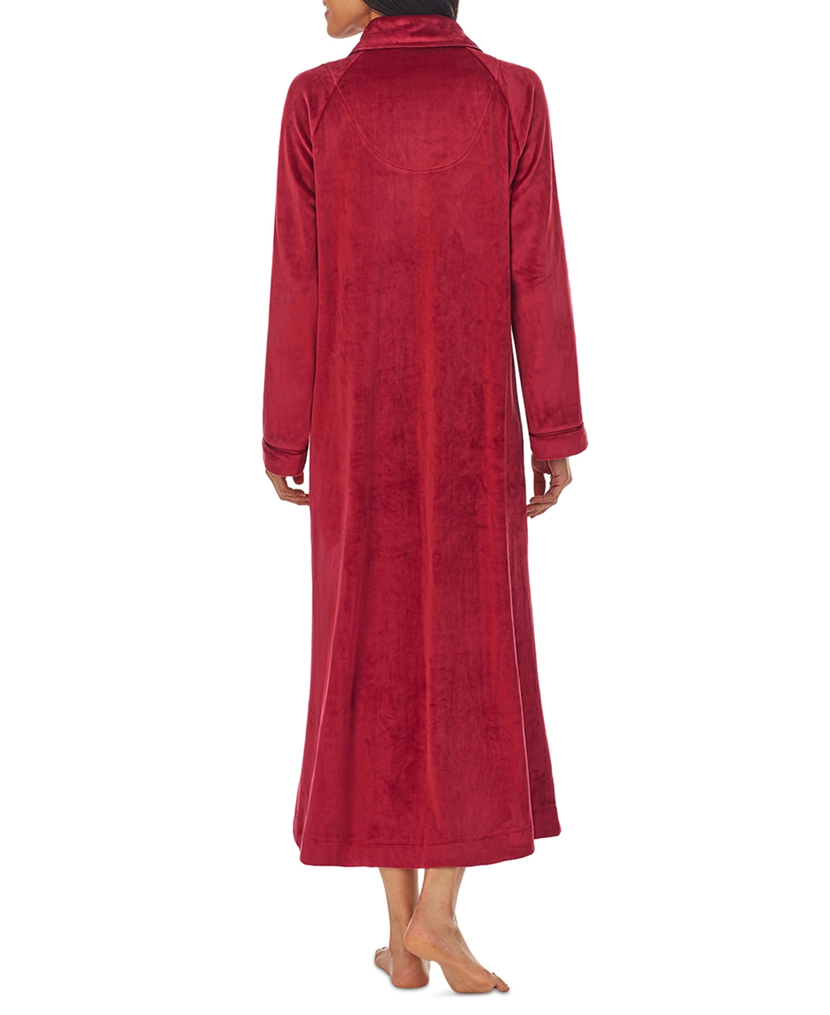 Eileen West Women's Zip-Front Velour Ballet Robe