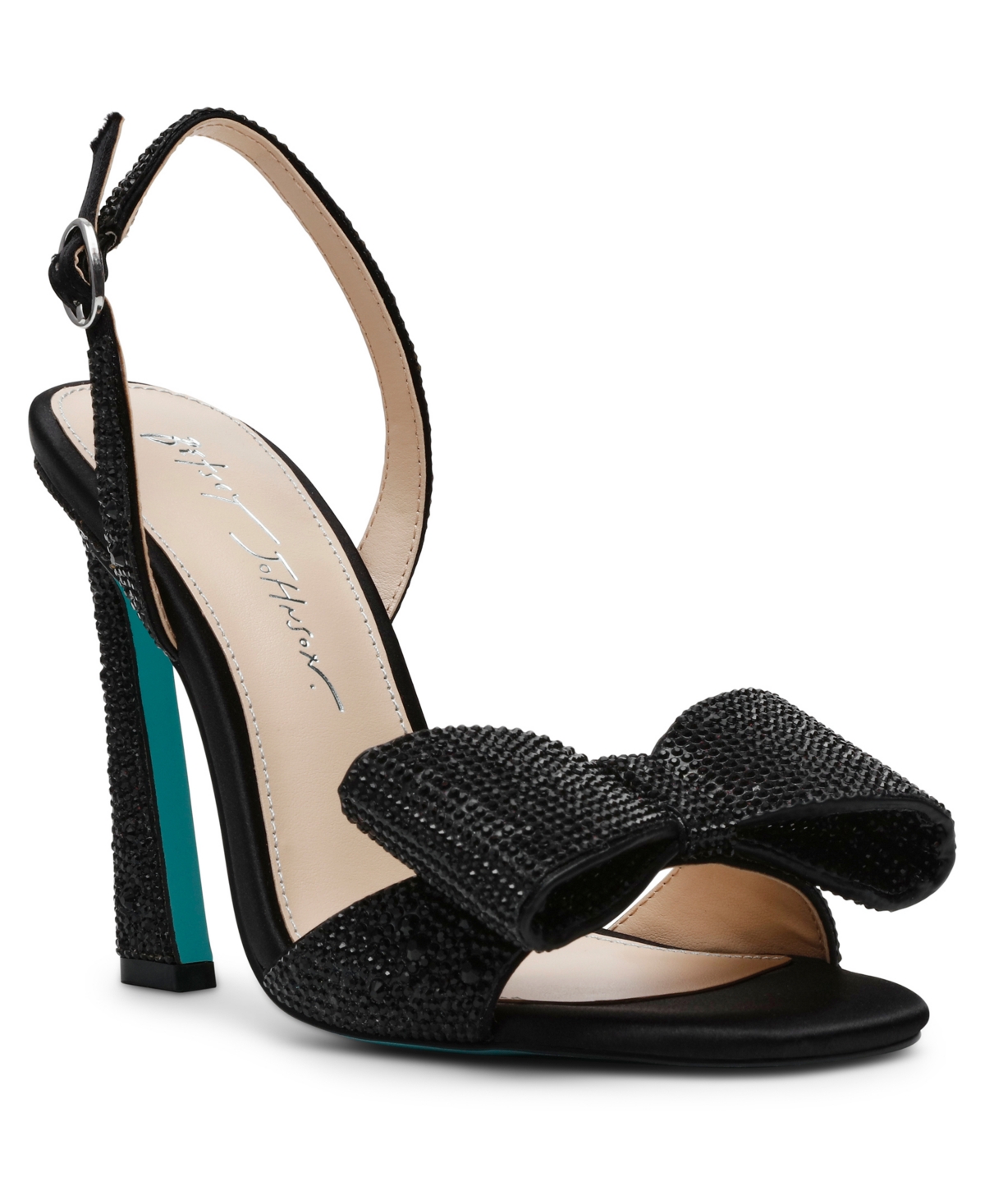 BETSEY JOHNSON JOEL RHINESTONE BOW DRESS SANDALS 