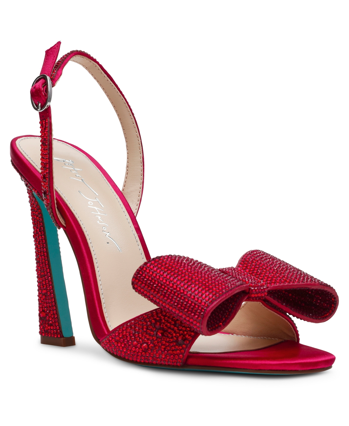 Betsey Johnson Joel Slingback Bow Sandal In Red