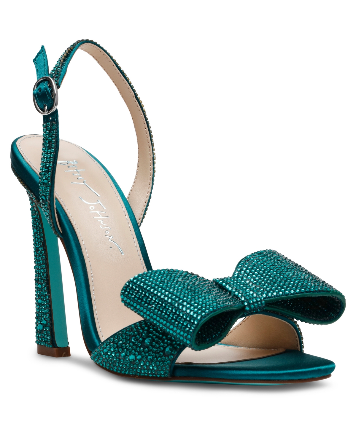 BETSEY JOHNSON JOEL RHINESTONE BOW DRESS SANDALS