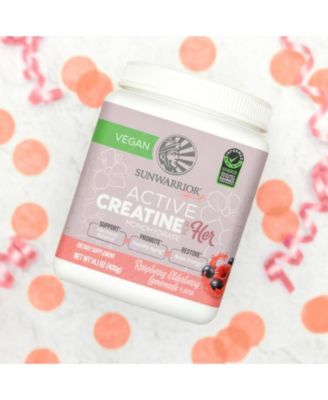 Active Creatine for HER, Monohydrate Powder Micronized PreWorkout Recovery Supplement for Women, Sunwarrior, Raspberry Lemonade Flavor, 50 Servings