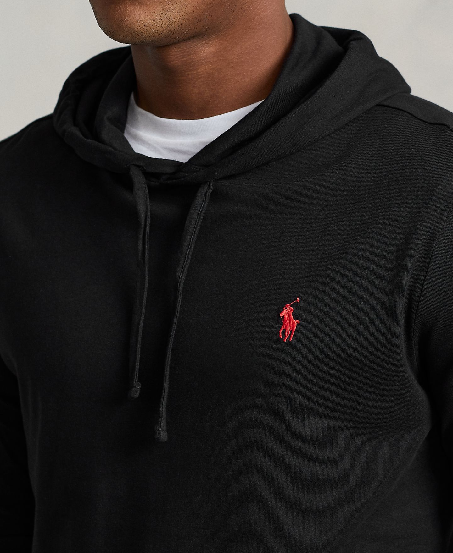 Мужская трикотажная толстовка с капюшоном Polo Ralph Lauren, цвет: Чёрный — фото 4