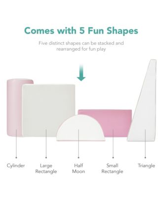 5-Piece Kids Climb and Crawl Soft Foam Block Playset Structures for Child Development