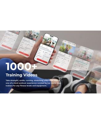 SMART Compact Elliptical Cross Trainer with Handlebar and Exercise Bands, Magnetic Resistance, Bluetooth & SunnyFit App Connectivity