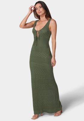 Women's Crochet Maxi Tank Dress