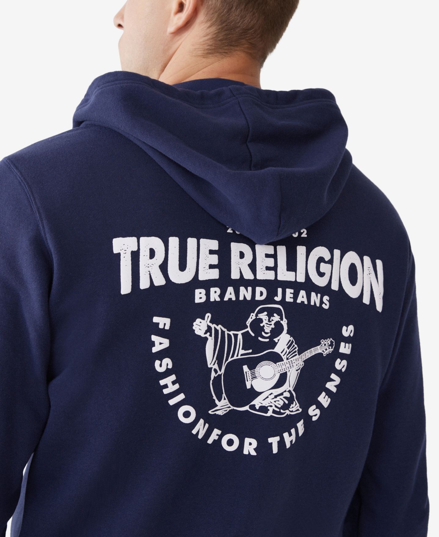Мужское худи True Religion Core Zip-Front Logo, цвет: Синий — фото 3