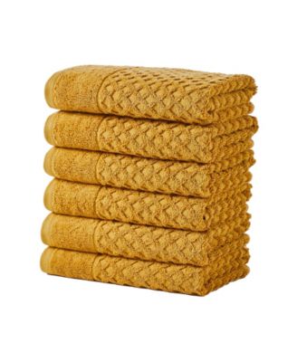 Quick-Drying Cotton Diamond Waffle 6-Pc. Hand Towel Set