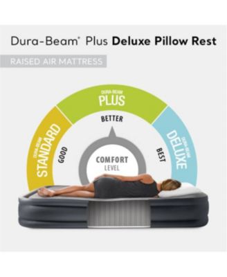 Dura Beam Deluxe Pillow Raised Air Mattress Bed with Built In Pump, Twin