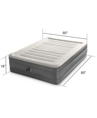 TruAire Luxury Queen Air Mattress Airbed w/ Lumbar Support & Built in Pump