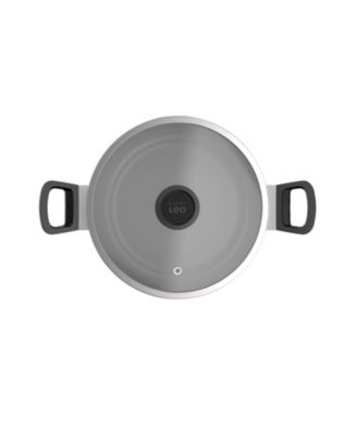 Leo Glints Nonstick Recycled Aluminum Stockpot 9.5", 5.9qt. With Glass Lid
