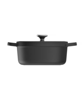 Leo Graphite 5qt. Enameled Cast Iron Oval Stockpot, 10.75"