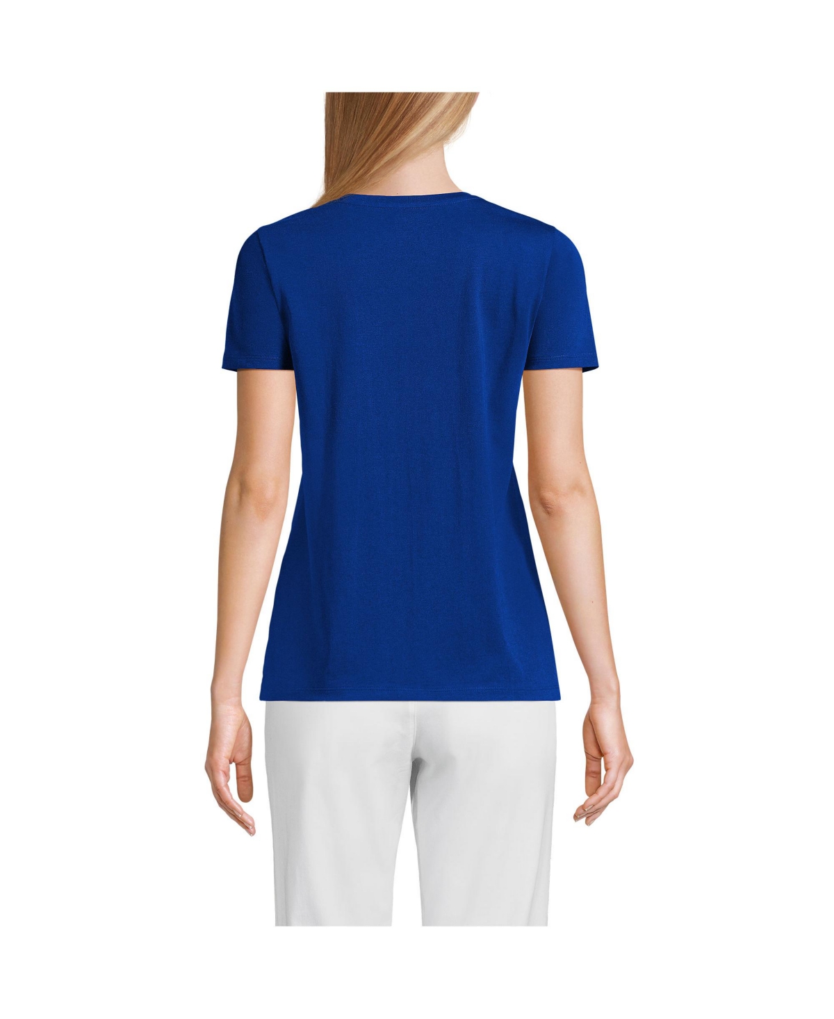 Lands' End Women's Relaxed Supima Cotton Short Sleeve Crewneck T-Shirt