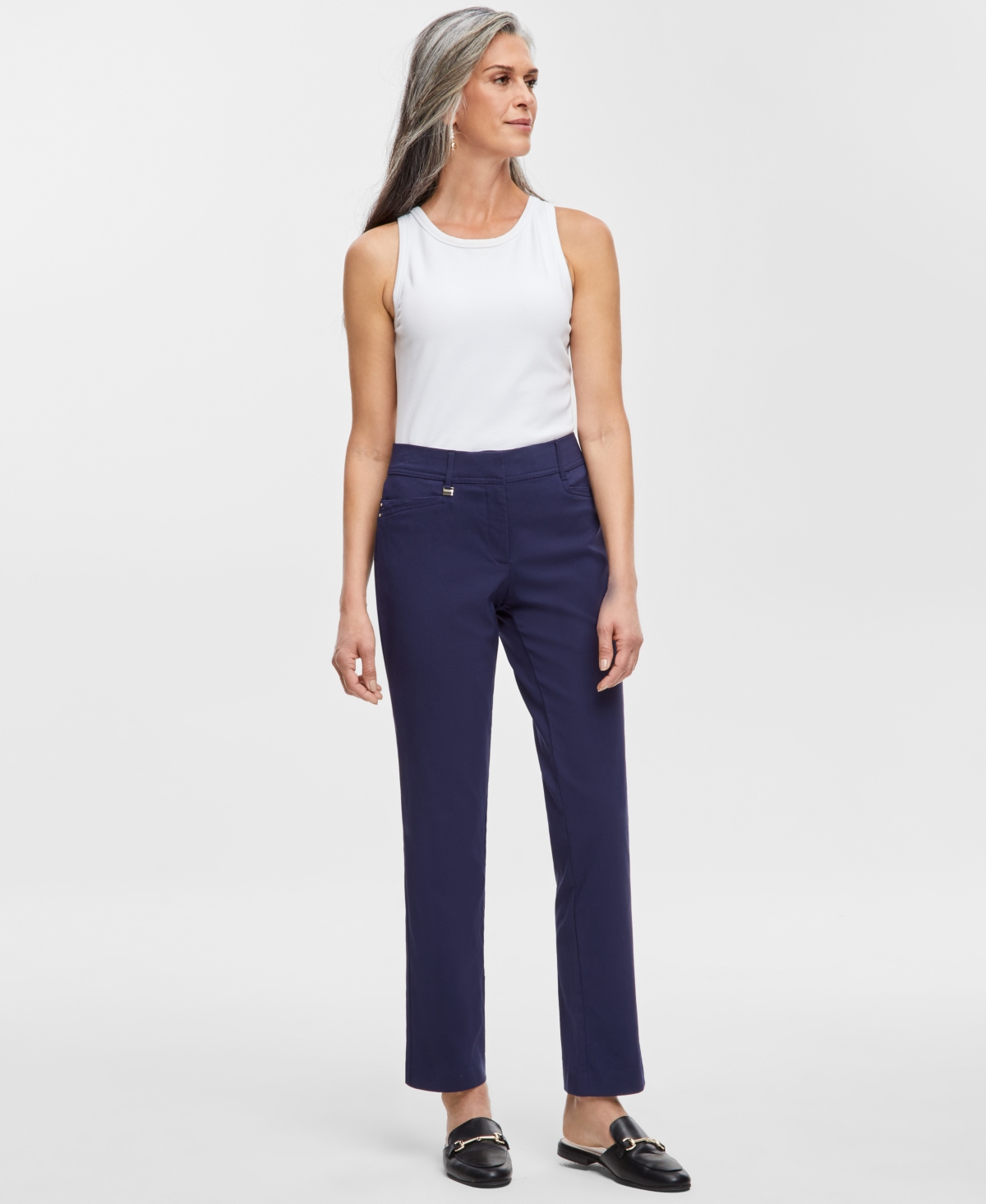 Women's Curvy-Fit, Tummy Control Pants, Regular & Short Lengths, Exclusively at Macy's - Stonewall