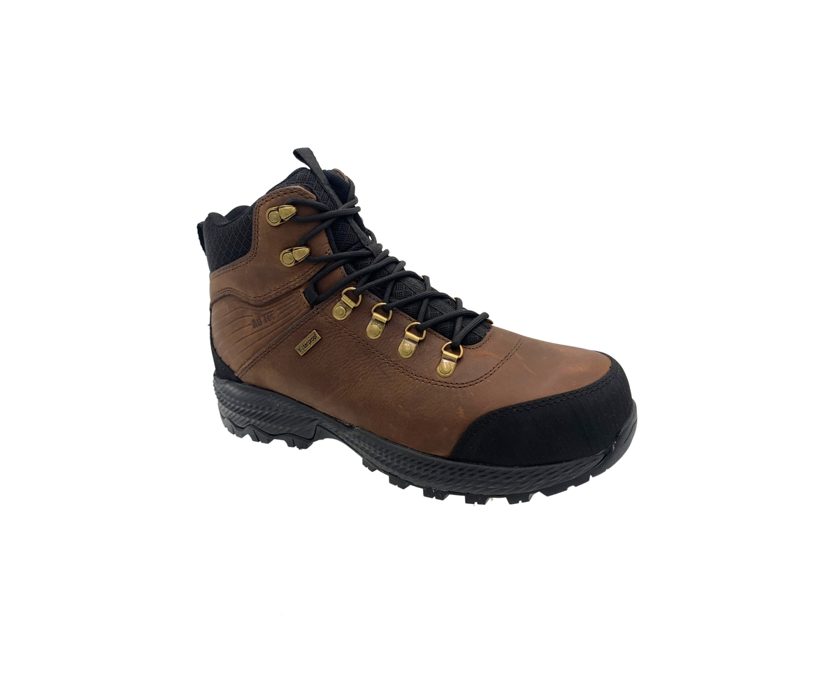 Men's Men 6" Work Hiker, waterproof, Tumble Leather, Brown - Brown