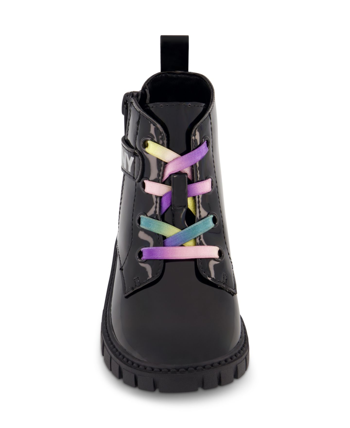 Ботинки DKNY Carrie Side Zipper Lug Boot для девочек-малышей, цвет: Чёрный — фото 4