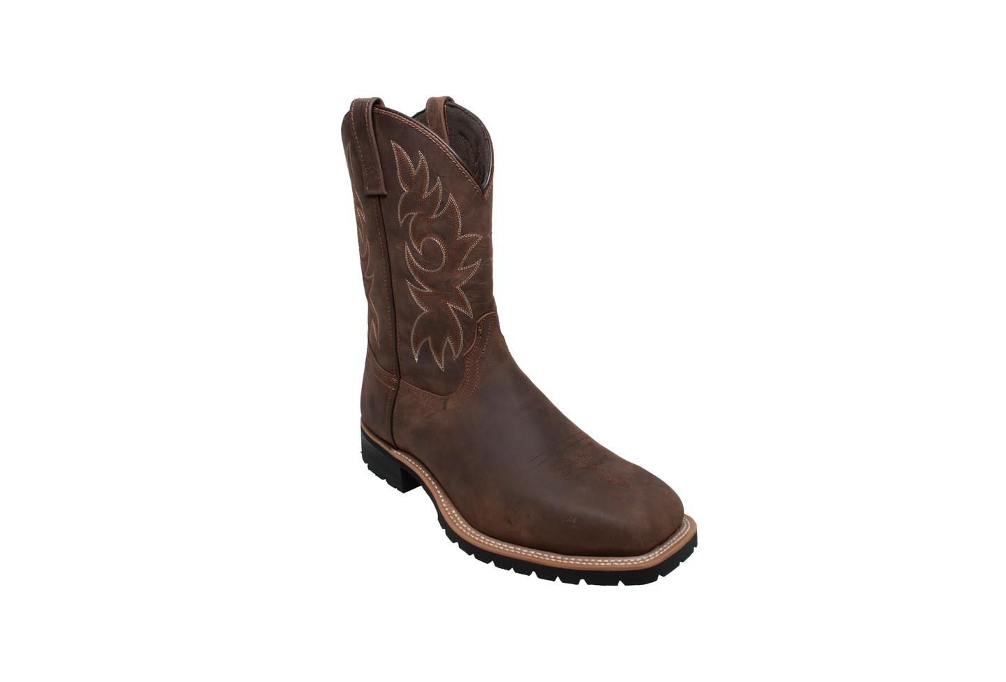 Мужские ботинки AdTec 12" Steel Toe Work Western Brown, цвет: Коричневый — фото 1