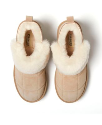 Fireside by Women's Bayswater Genuine Shearling Quilted Platform Bootie