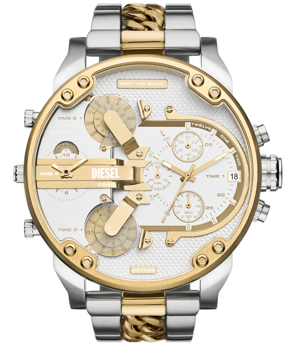 Diesel Men's Mr. Daddy 2.0 Chronograph Two-tone Stainless Steel Watch 57mm In Two-tone
