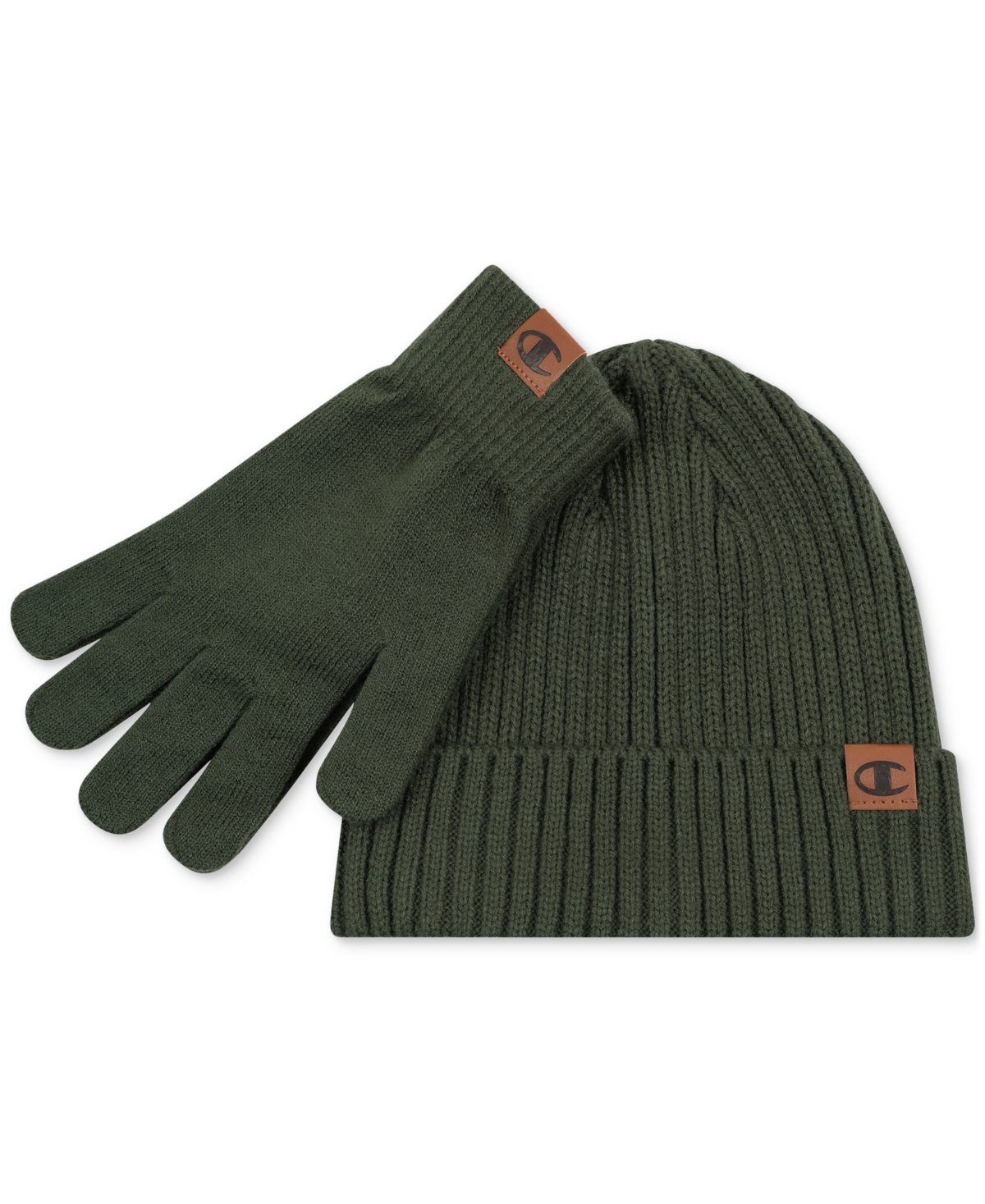 Champion Men's Shift 2-pc. Ribbed-knit Beanie & Gloves Set