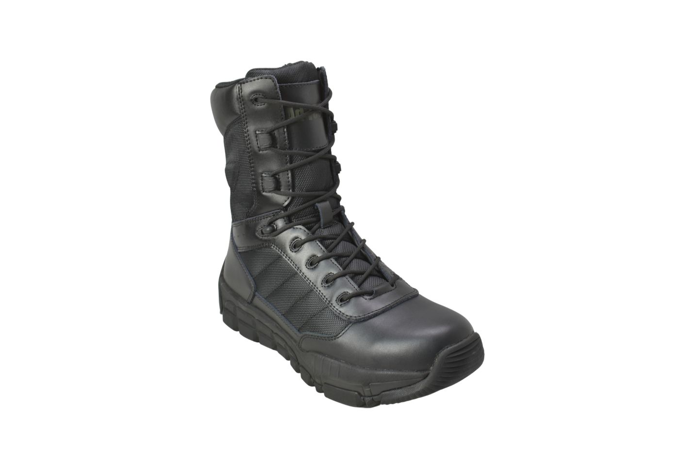 Мужские ботинки AdTec 9" Full Grain Leather Side Zipper Waterproof Tactical Boot, Black, цвет: Чёрный — фото 1