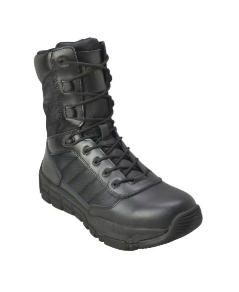 Мужские ботинки AdTec 9" Full Grain Leather Side Zipper Waterproof Tactical Boot, Black, цвет: Чёрный