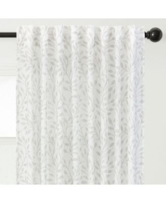 Premium 2-Panel Light Filtering Curtains - Semi Sheer for Living Room, Bedroom, Kitchen - 52" x 108" - Vine Sage