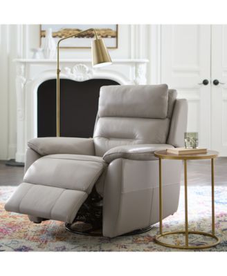 Ossorio Leather Power Swivel Glide Recliner, Created for Macy's