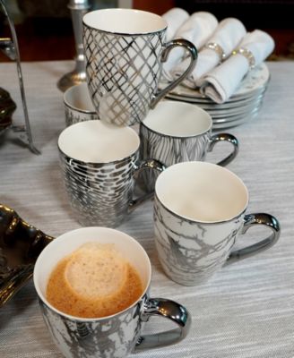 Matrix 6 Pc. Gold-Silver Tone Mugs