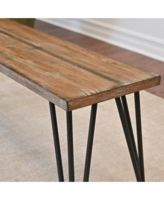 Ashford 6-Piece Dining Set with Hairpin Table & Bench