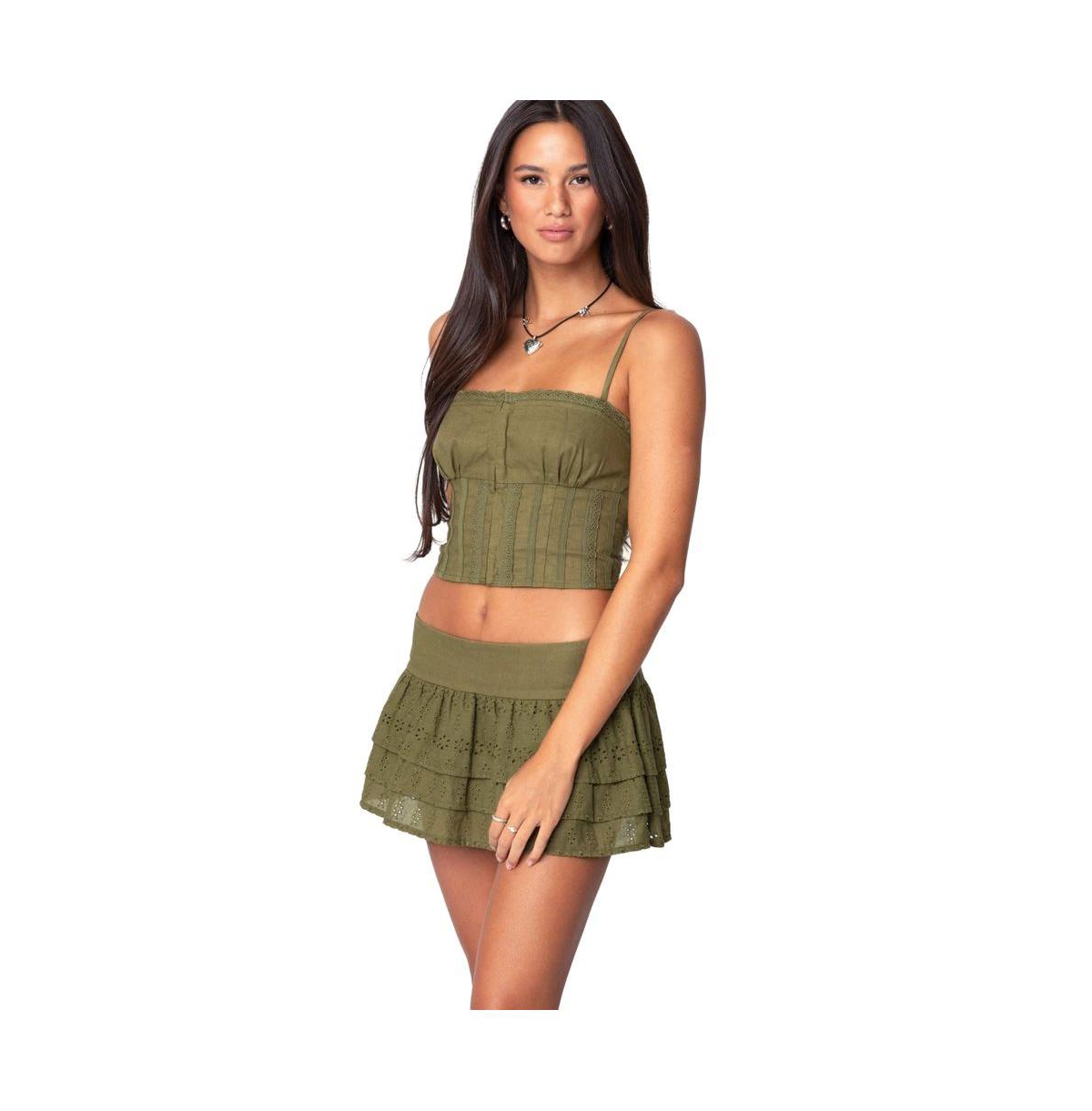Edikted Women's Fluer Linen Look Tank Top