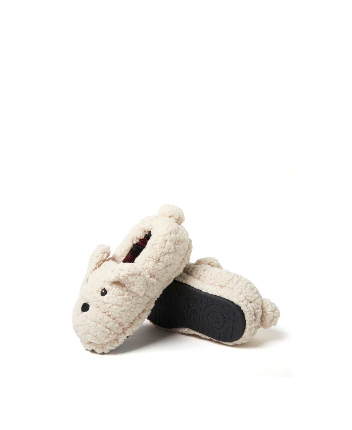 Dearfoams Girls Emery Critter Closed Back Animal Slipper