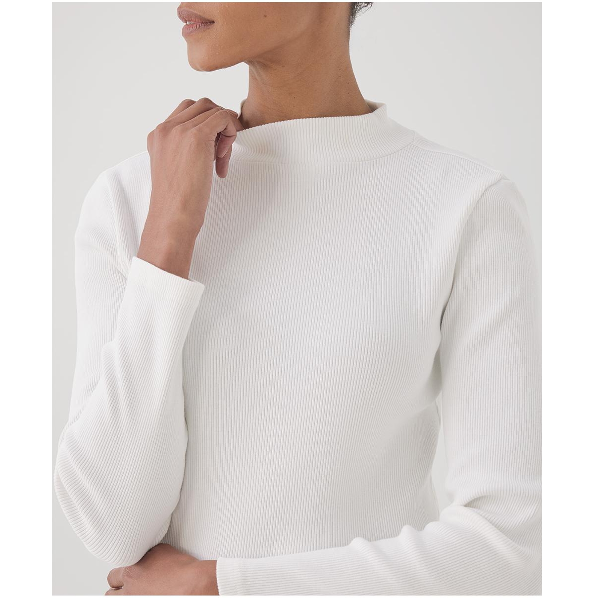 Pact Women's Organic Cotton Favorite Rib Mockneck Top