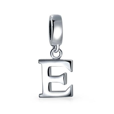 Initial Dangle Charm Sterling Silver