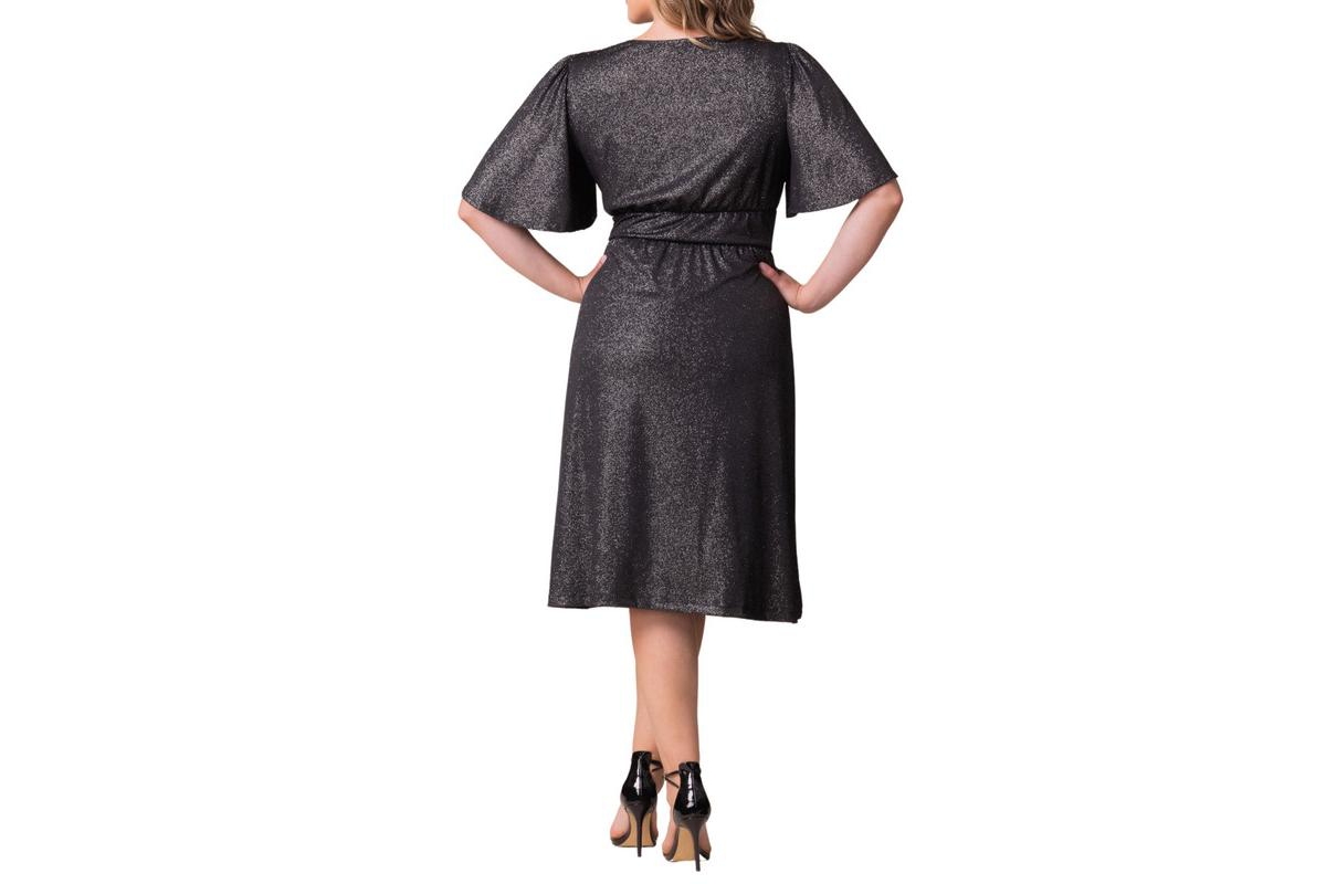Kiyonna Plus Size Crystal Cove Cocktail Dress with Pockets