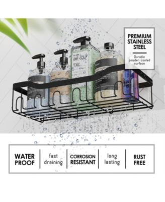 Premium Adhesive Shower Caddy & Bathroom Organizer - Grey