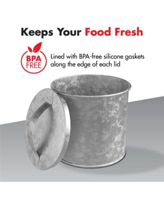 Newport Galvanized Metal Canister - Medium