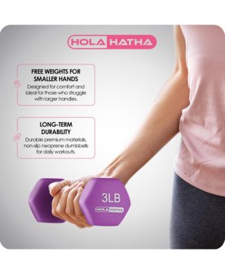 Dumbbell Hand Weights Set & Rack for Home Workout, 76 Lbs, Multicolor