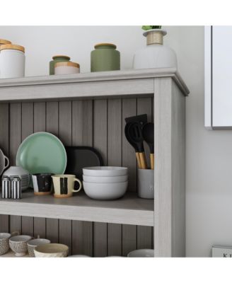 3-Tier Open Shelves, Bookcase Accent Storage Cabinet with 2 Drawers