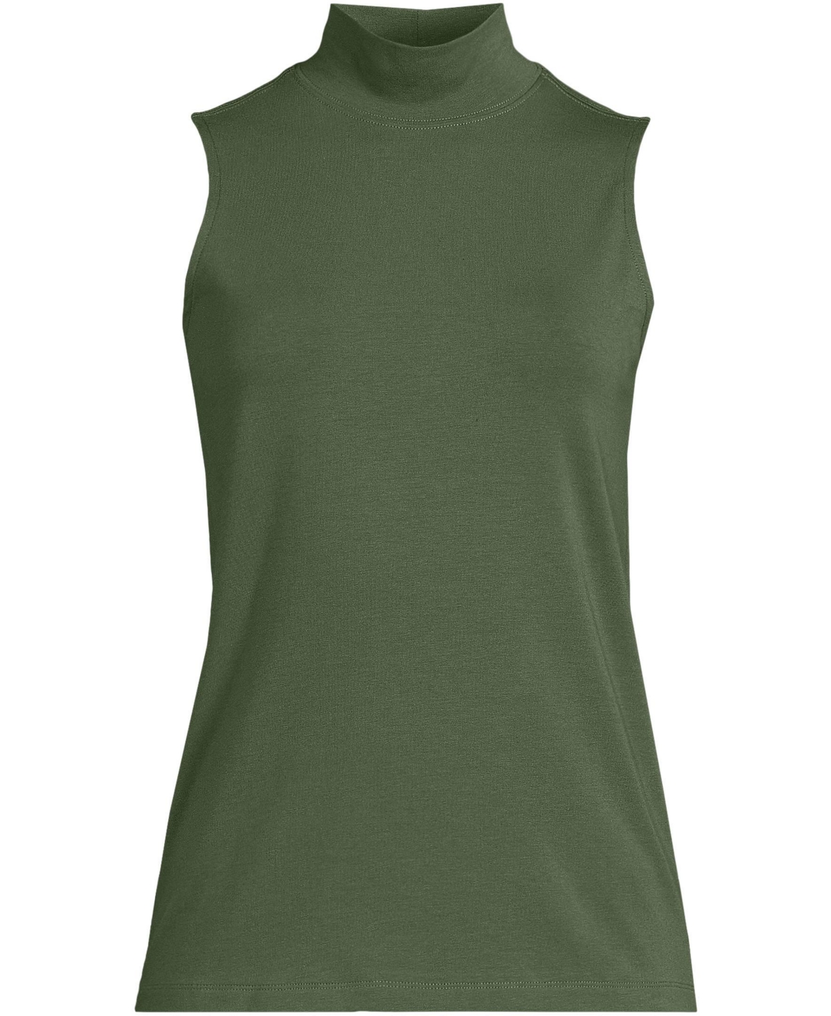 Lands' End Women's Lightweight Jersey Skimming Sleeveless Mock Neck