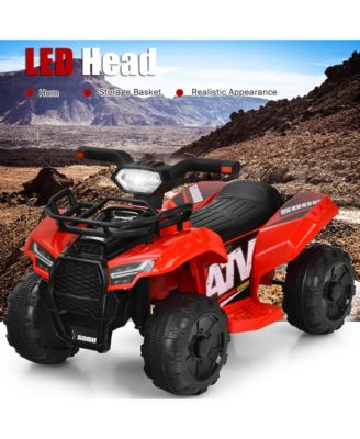 6V Kids ATV Quad Electric Ride On Car Toy Toddler with LED Light MP3