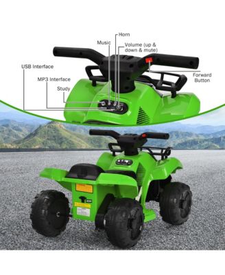 6V Kids ATV Quad Electric Ride On Car Toy Toddler with LED Light MP3