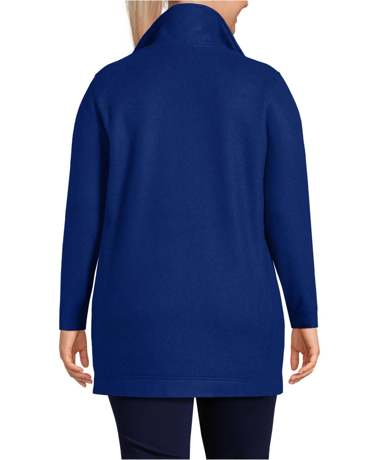 Lands' End Plus Size Luxe Fleece Coat