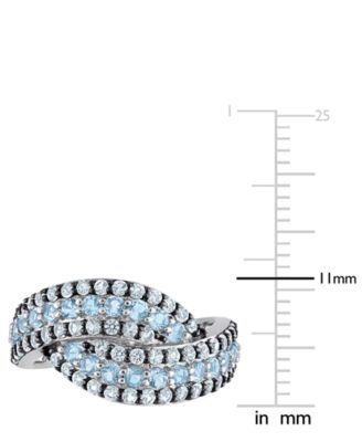 Amethyst (4/5 ct. t.w.) & Rose De France (3/4 ct. t.w.) Swirl Ring in Sterling Silver (Also available in Garnet, Pink Sapphire & Blue Topaz)