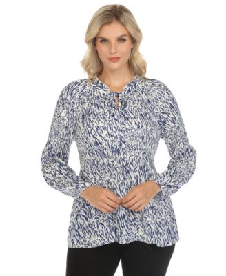 Women's Printed Peasant Blouse