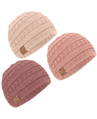 3pk Warmzy Baby Beanies, 0-36 months Baby Hats, Baby Winter Hat for Newborn, Infant, Toddlers, Boys, Girls