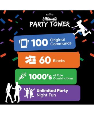 Ultimate Party Tower - 100 Original Commands, 60 Blocks & 1000's of Hilarious Rule Combinations - Fun Party Games